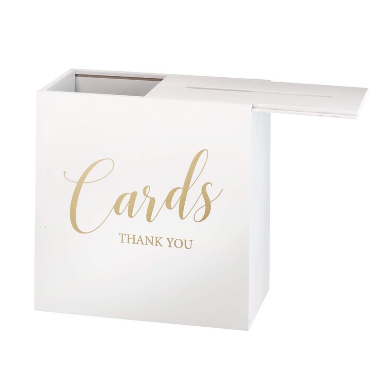 Lillian Rose White Wooden Wedding Card Box - Image 3